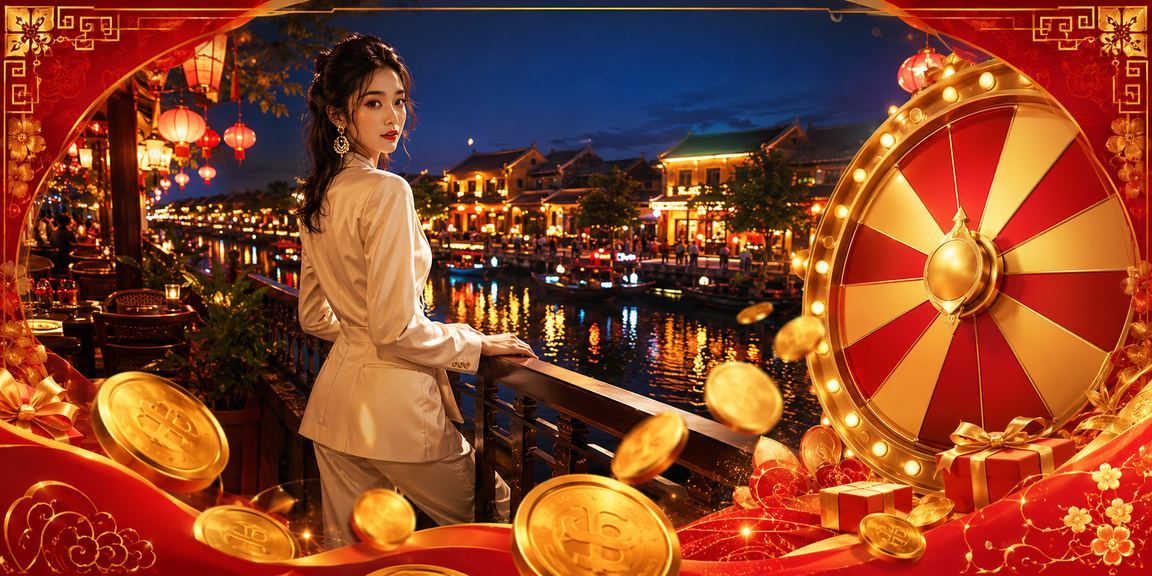 Bàn roulette phong cách Hội An kết hợp cà phê Việt Nam trong không gian casino truyền thống