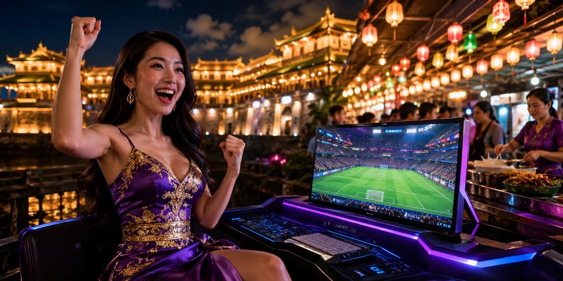 Người chơi trải nghiệm cá cược cao cấp tại chợ đêm Huế trên điện thoại